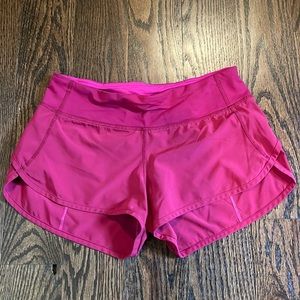 Lululemon speed up shorts pink Size 4